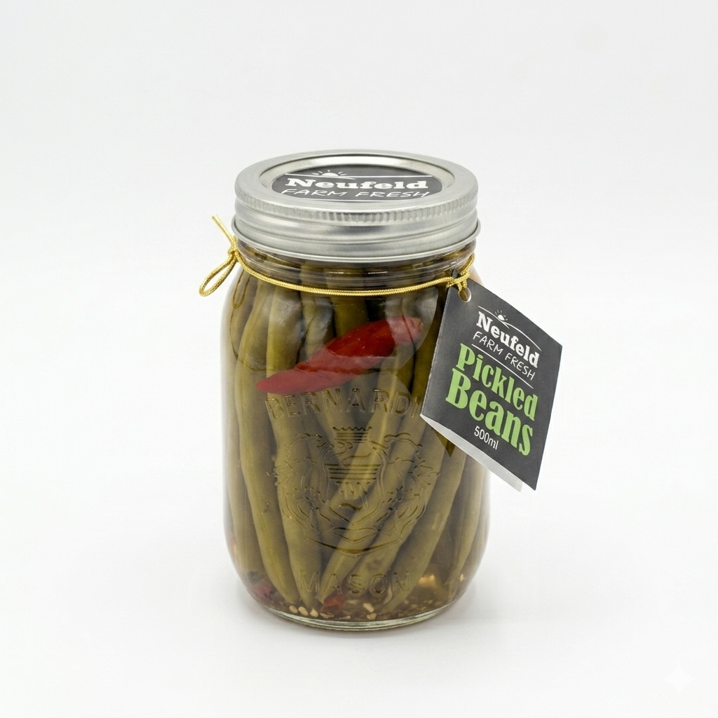 Jar of Neufeld Farm Fresh Dilly Beans